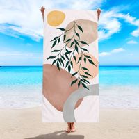 Fashion Leaf Heart Shape Flower Beach Towels sku image 12