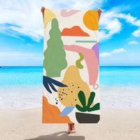 Fashion Leaf Heart Shape Flower Beach Towels sku image 14