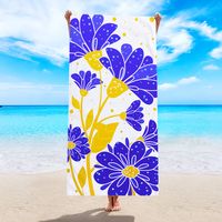 Fashion Leaf Heart Shape Flower Beach Towels sku image 22