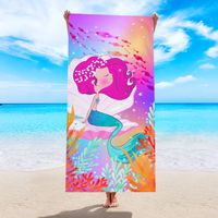 Fashion Cartoon Stripe Flamingo Beach Towels main image 1