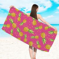 Fashion Cartoon Stripe Flamingo Beach Towels sku image 12