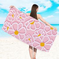 Retro Letter Flamingo Heart Shape Beach Towels sku image 8