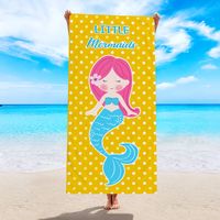 Fashion Cartoon Stripe Flamingo Beach Towels sku image 2
