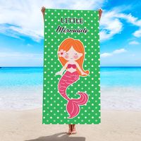 Fashion Cartoon Stripe Flamingo Beach Towels sku image 1