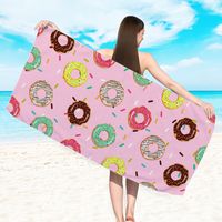 Fashion Cartoon Stripe Flamingo Beach Towels sku image 19