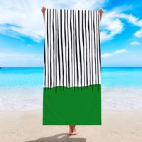 Fashion Cartoon Stripe Flamingo Beach Towels sku image 15