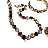 Bohemian Geometric Alloy Inlay Artificial Gemstones Women's Bracelets Earrings Necklace main image 5