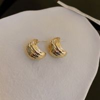 1 Pair Elegant C Shape Alloy Earrings sku image 1