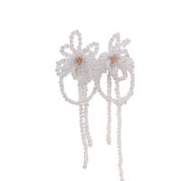 1 Pair Fashion Flower Artificial Crystal Beaded Women's Drop Earrings main image 5