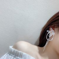 1 Pair Fashion Flower Artificial Crystal Beaded Women's Drop Earrings main image 3