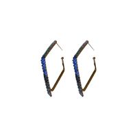 1 Pair Fashion Geometric Metal Inlay Rhinestones Women's Ear Studs main image 4