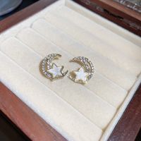 1 Pair Fashion Heart Shape Bow Knot Metal Inlay Artificial Pearls Rhinestones Women's Drop Earrings sku image 9