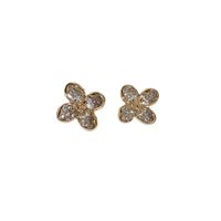 1 Pair Fashion Heart Shape Bow Knot Metal Inlay Artificial Pearls Rhinestones Women's Drop Earrings main image 4