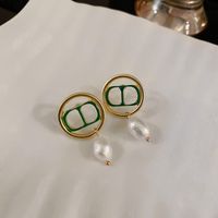 1 Pair Fashion Heart Shape Bow Knot Metal Inlay Artificial Pearls Rhinestones Women's Drop Earrings sku image 18