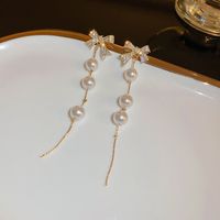 1 Pair Fashion Bow Knot Metal Inlay Zircon Women's Ear Studs sku image 123
