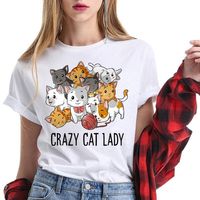 Women's T-shirt Short Sleeve T-shirts Printing Streetwear Cat main image 2