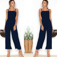 Women's Daily Streetwear Solid Color Calf-length Zipper Patchwork Jumpsuits main image 3