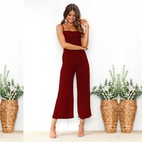 Women's Daily Streetwear Solid Color Calf-length Zipper Patchwork Jumpsuits main image 5