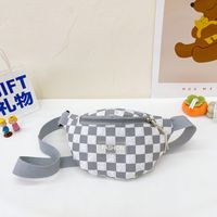 Kid's Small All Seasons Canvas Plaid Fashion Shell Zipper Fanny Pack sku image 6