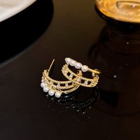 1 Pair Retro Round Smiley Face Flower Metal Enamel Bowknot Inlay Rhinestones Women's Drop Earrings sku image 24
