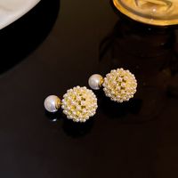 1 Pair Retro Round Smiley Face Flower Metal Enamel Bowknot Inlay Rhinestones Women's Drop Earrings sku image 21