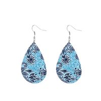 1 Pair Ethnic Style Water Droplets Pu Leather Women's Drop Earrings main image 5