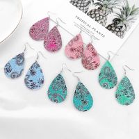 1 Pair Ethnic Style Water Droplets Pu Leather Women's Drop Earrings main image 1