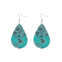 1 Pair Ethnic Style Water Droplets Pu Leather Women's Drop Earrings main image 3