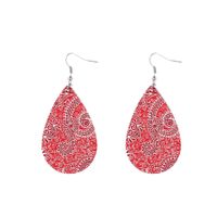 1 Pair Ethnic Style Water Droplets Pu Leather Women's Drop Earrings sku image 3