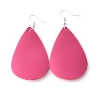 1 Pair Simple Style Water Droplets Pu Leather Women's Drop Earrings main image 5