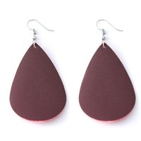 1 Pair Simple Style Water Droplets Pu Leather Women's Drop Earrings sku image 6
