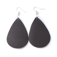 1 Pair Simple Style Water Droplets Pu Leather Women's Drop Earrings sku image 8