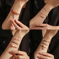 1 Piece Ethnic Style Jewelry Imitation Pearl Resin Beaded Tassel Women's Bracelets main image 5