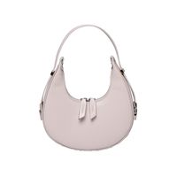 Women's Medium All Seasons Pu Leather Solid Color Fashion Round Zipper Underarm Bag sku image 2