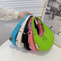 Women's Medium All Seasons Pu Leather Solid Color Fashion Round Zipper Underarm Bag main image 1