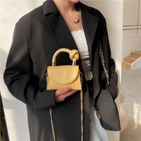 Women's Mini All Seasons Pu Leather Solid Color Fashion Square Flip Cover Handbag main image 5