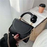 Women's Mini All Seasons Pu Leather Solid Color Fashion Square Flip Cover Handbag sku image 4