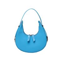 Femmes Moyen Toutes Les Saisons Faux Cuir Couleur Unie Mode Rond Fermeture Éclair Sac Sous Les Bras sku image 5