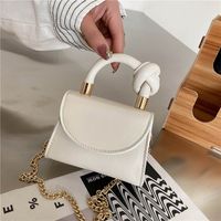 Women's Mini All Seasons Pu Leather Solid Color Fashion Square Flip Cover Handbag sku image 1