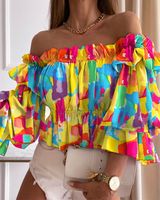 Women's Blouse Short Sleeve Blouses Printing Fashion Printing main image 2