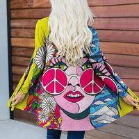 Women's Streetwear Printing Cat Printing Coat Jacket main image 4