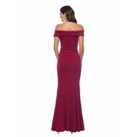 Women's Party Dress Elegant Boat Neck Sleeveless Solid Color Maxi Long Dress Banquet main image 3