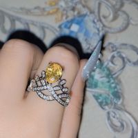 1 Stück Französische Art Wassertropfen Krone Kupfer Inlay Künstliche Edelsteine Frau Ringe sku image 5
