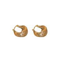 Wholesale Jewelry Retro C Shape Heart Shape Alloy Zircon Inlay Earrings main image 5