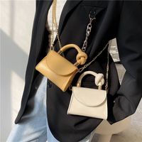 Women's Mini All Seasons Pu Leather Solid Color Fashion Square Flip Cover Handbag main image 2