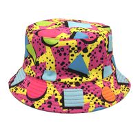 Unisex Fashion Geometric Printing Flat Eaves Bucket Hat sku image 2