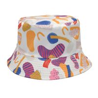 Unisex Fashion Geometric Printing Flat Eaves Bucket Hat sku image 4