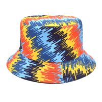 Women's Fashion Geometric Printing Flat Eaves Bucket Hat sku image 24