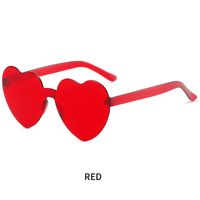 Fashion Heart Shape Pc Frameless Women's Sunglasses sku image 11