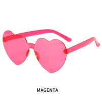 Fashion Heart Shape Pc Frameless Women's Sunglasses sku image 2